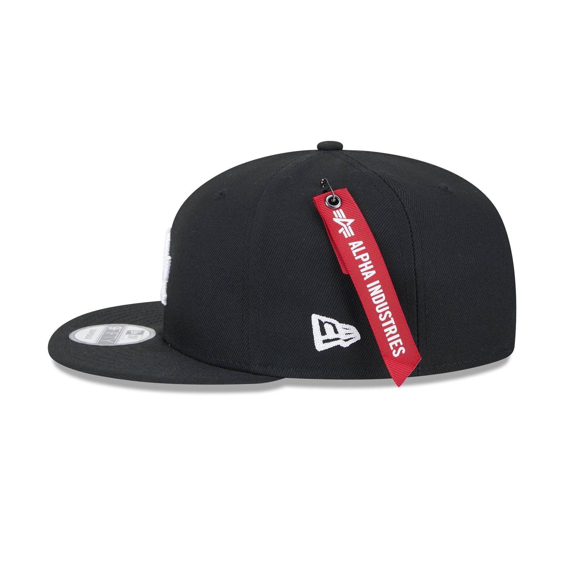 Alpha Industries x Los Angeles Dodgers Black 9FIFTY Snapback Hat Male Product Image