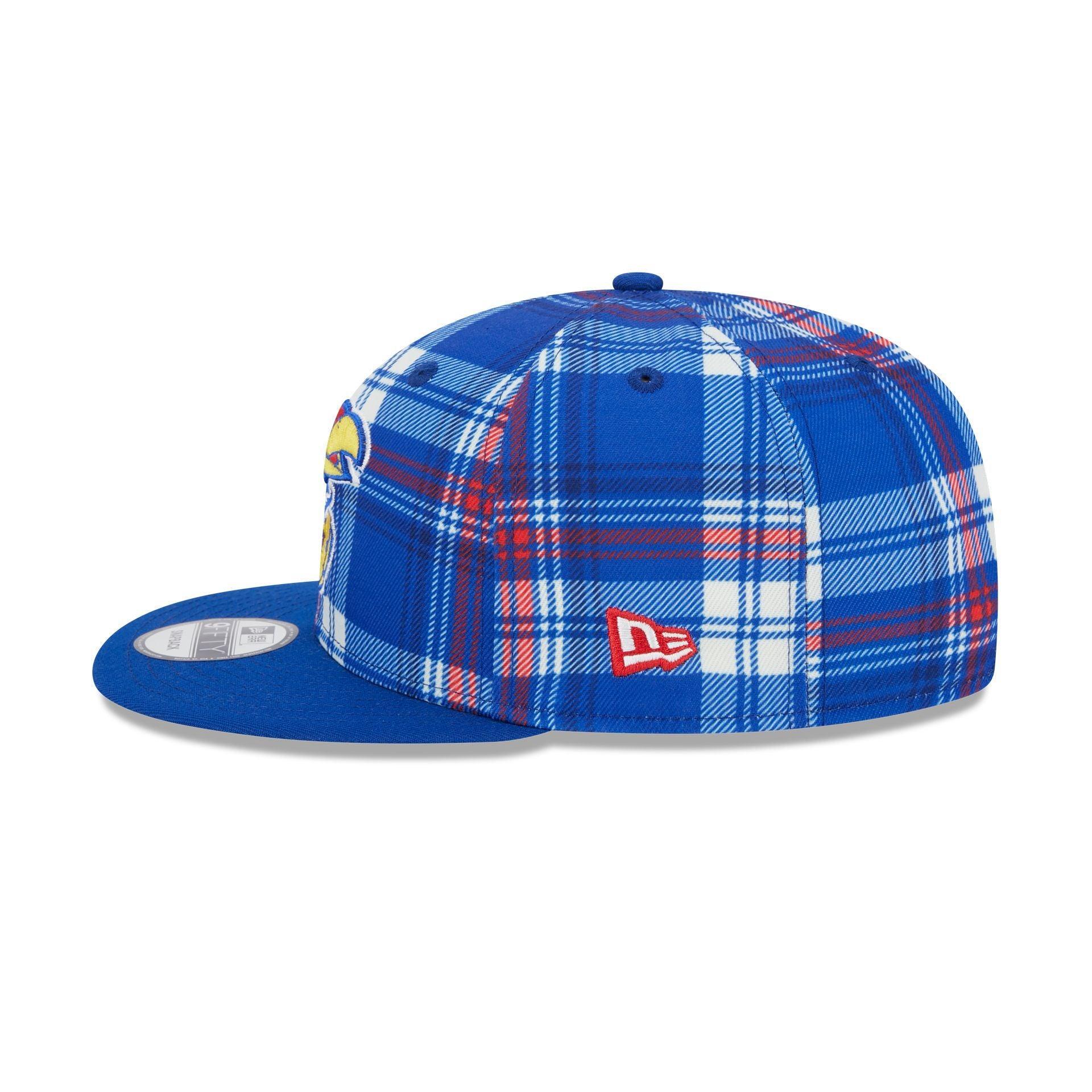 Kansas Jayhawks Plaid 9FIFTY Snapback Hat Male Product Image