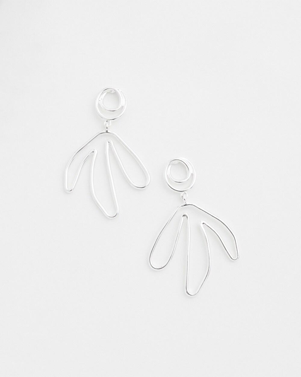 Silver Tone Palm Earrings   Chico's - Silver - Women Product Image