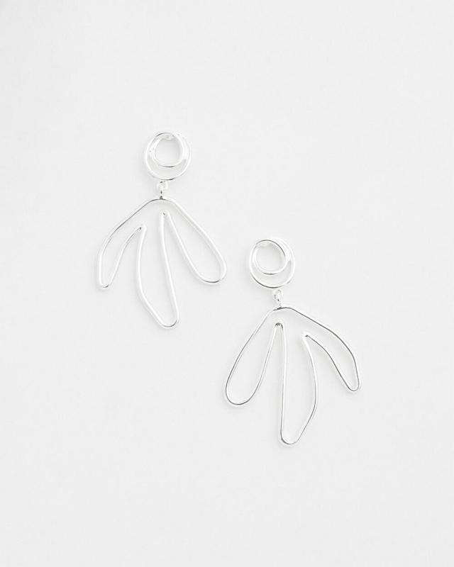 Silver Tone Palm Earrings   Chico's - Silver - Women Product Image