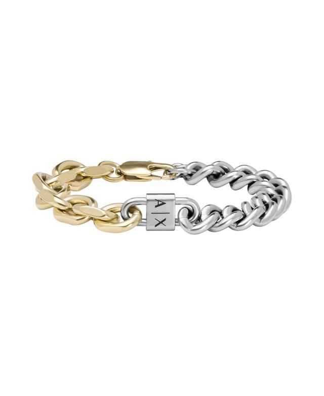 Armani Exchange Mens Two-Tone Stainless Steel Chain Bracelet Product Image