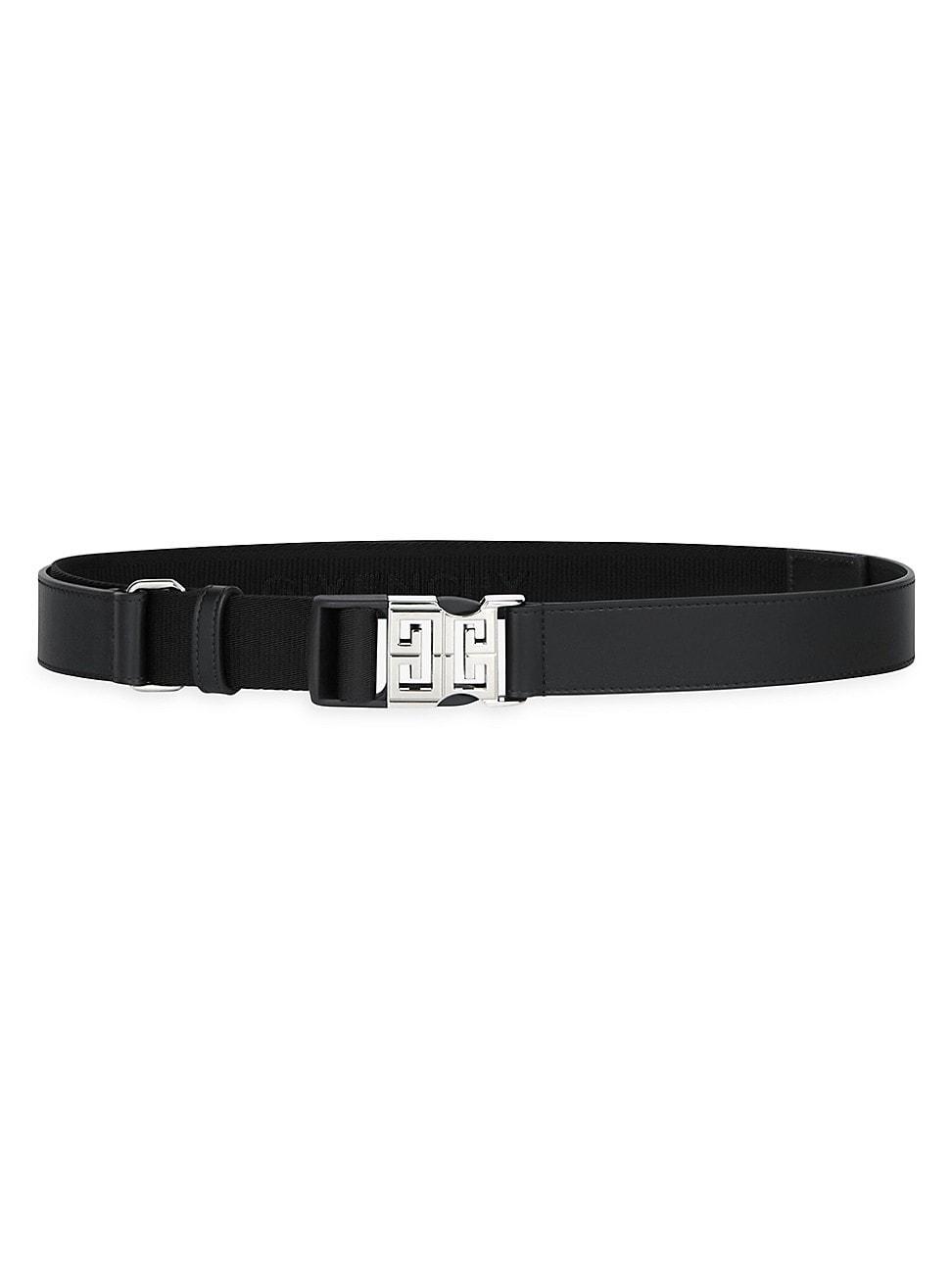 Mens 4G Belt in Leather and Canvas Product Image