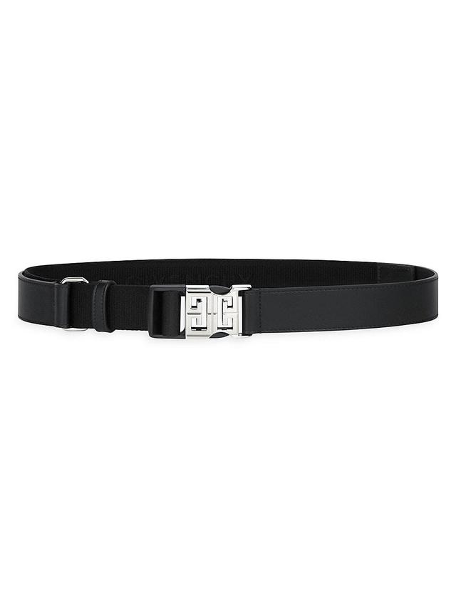 Mens 4G Belt in Leather and Canvas Product Image