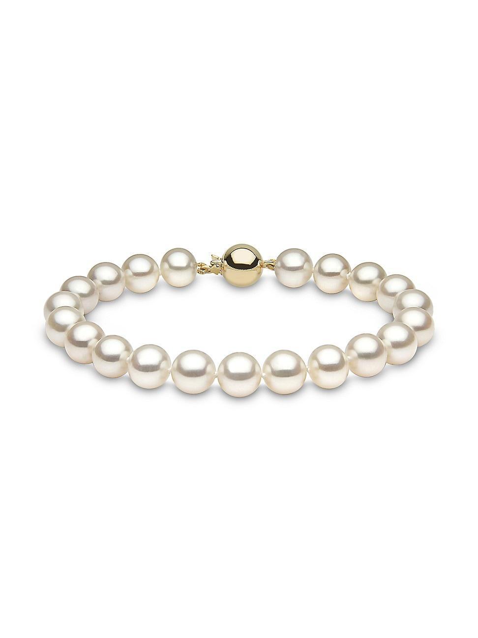 Womens 14K Gold & Freshwater Pearl Bracelet Product Image