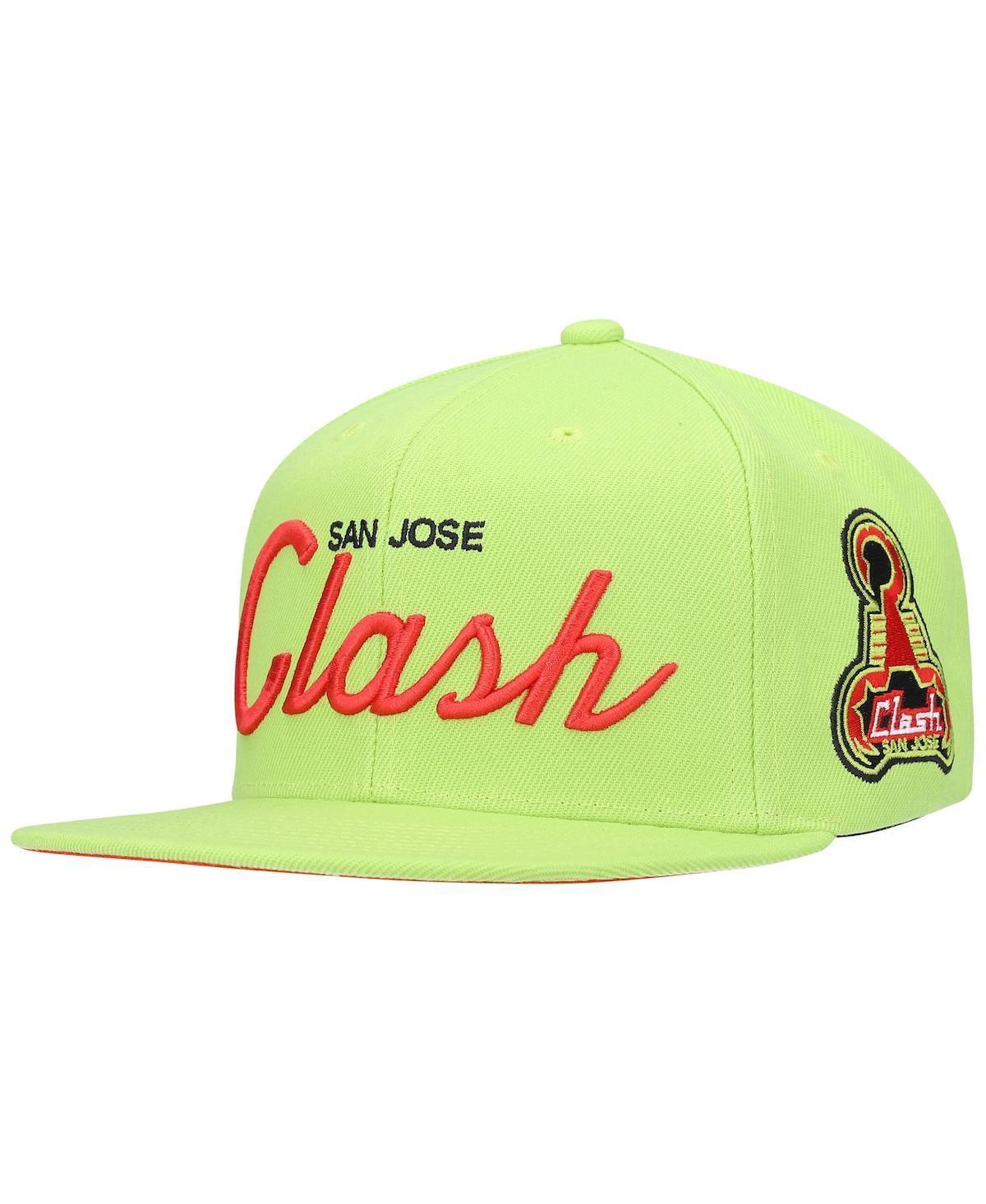 Mens Mitchell & Ness Orange/ San Jose Earthquakes Historic Logo Since 96 Foundation Script Snapback Hat Product Image