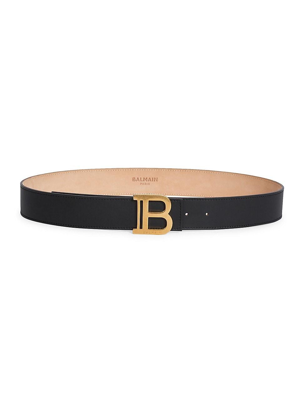 Womens B-Buckle Leather Belt Product Image