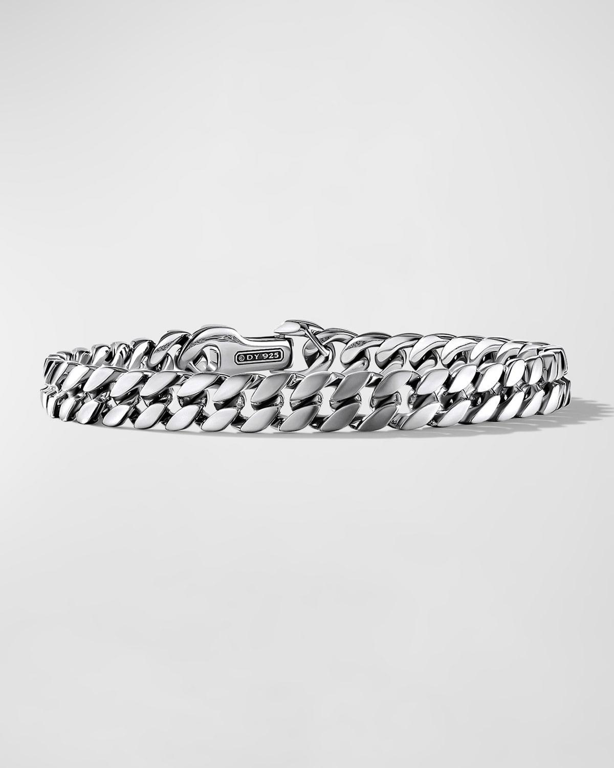 Men's Curb Chain Bracelet in Sterling Silver, 8mm, 5.5"L, Size XS Product Image