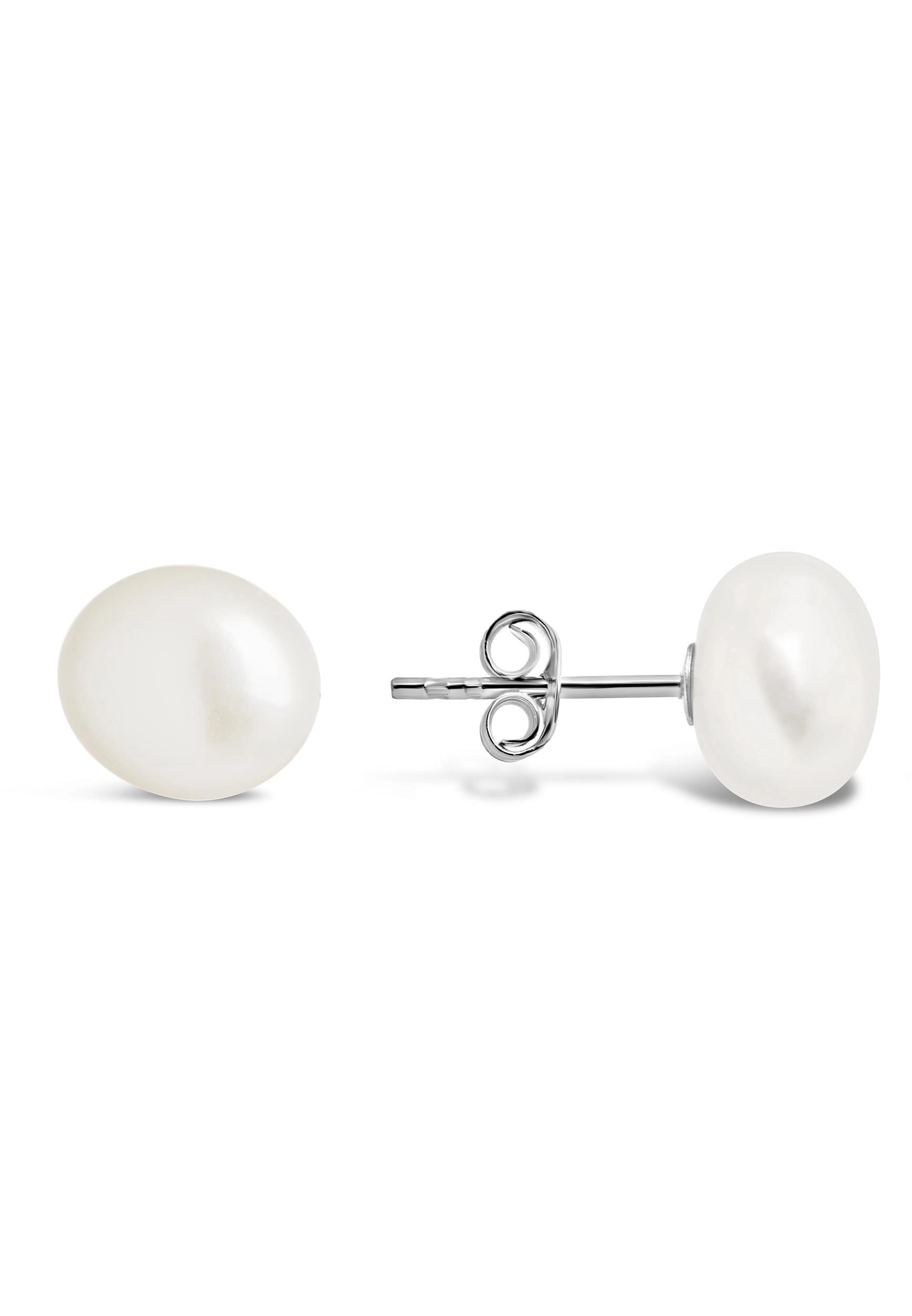 Silver Baroque Pearl Earrings Product Image