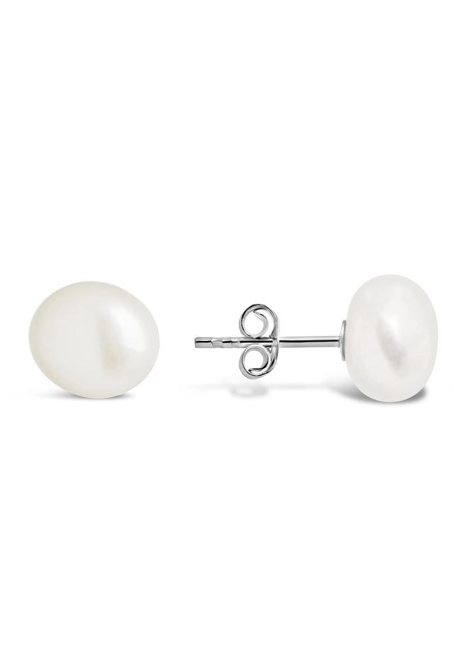 Silver Baroque Pearl Earrings Product Image