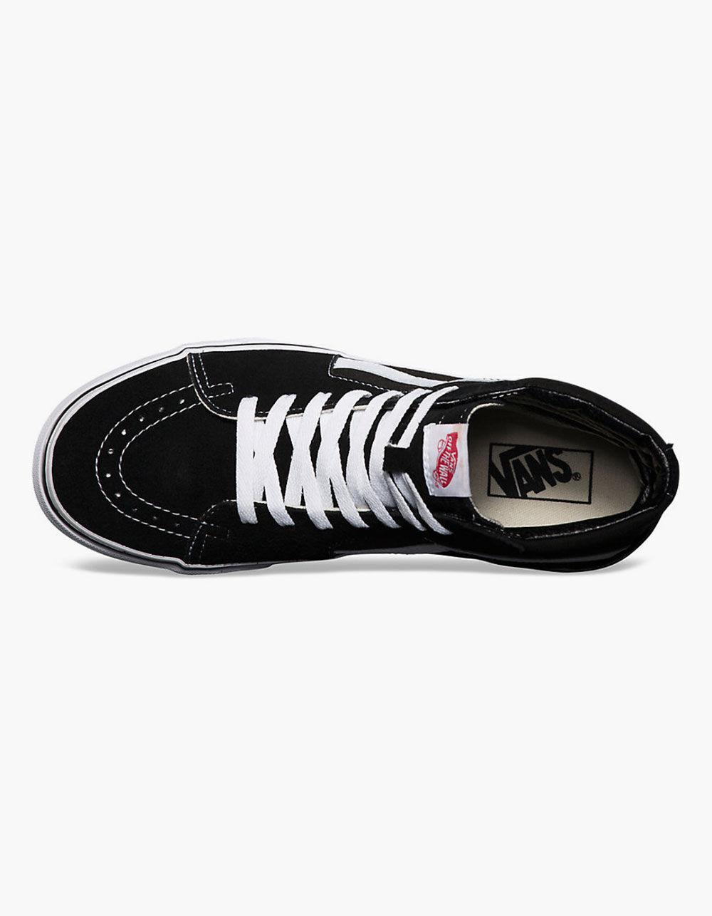 VANS Sk8-Hi Black & White Shoes Product Image