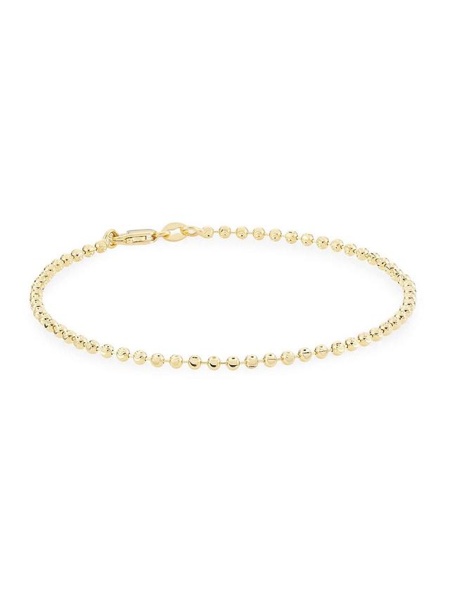 Womens 14K Gold Bead Chain Bracelet Product Image