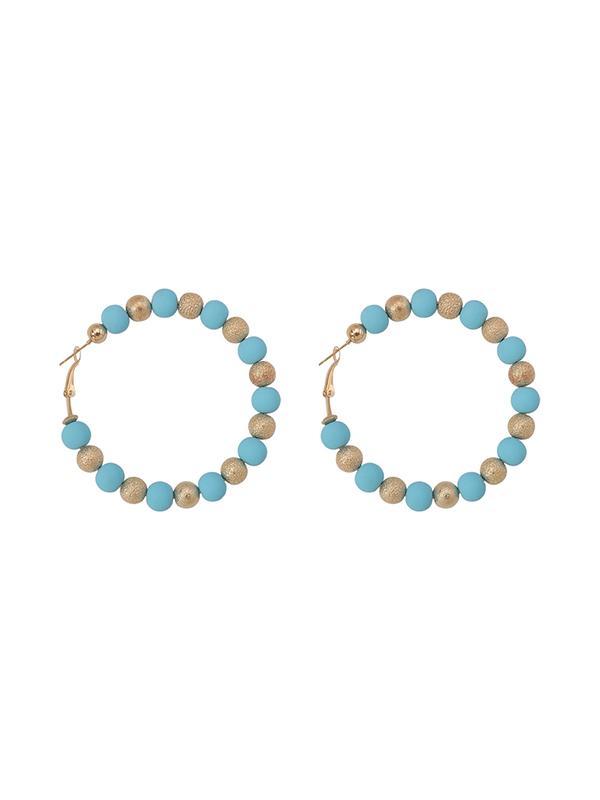 Contrast Color Geometric Drop Earrings Product Image