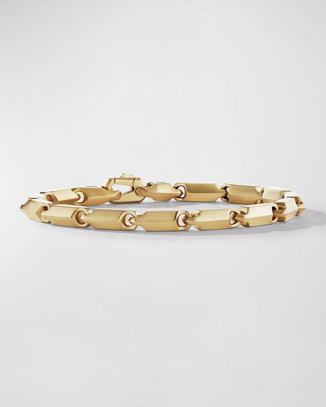 David Yurman Men's Faceted Link Bracelet in 18K Yellow Gold, 6mm - Size: LARGE - GOLD Product Image