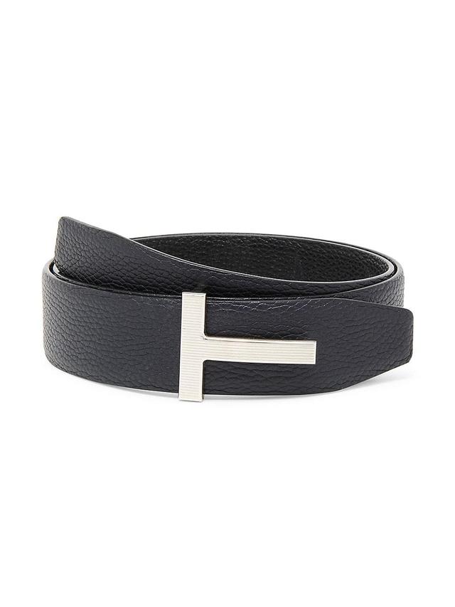 Mens Reversible T Logo Leather Belt Product Image