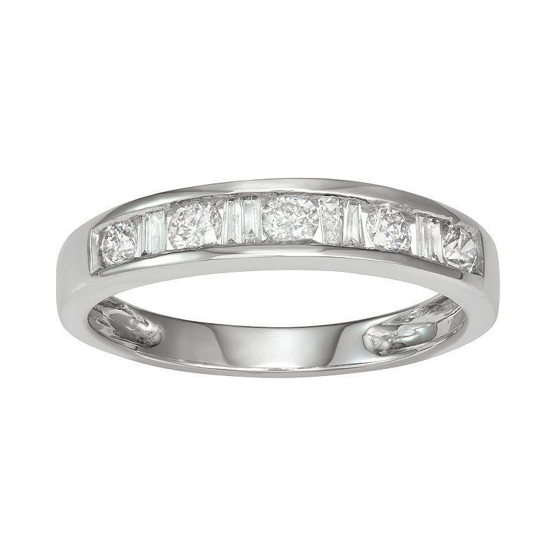 10k White Gold 3/8 Carat T.W. Diamond Ring, Womens Product Image