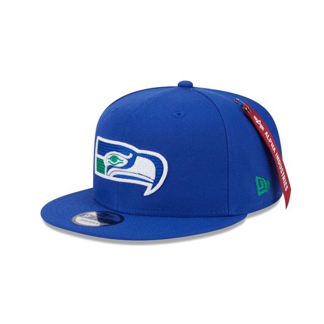 Alpha Industries x Seattle Seahawks Historic Blue 9FIFTY Snapback Hat Male Product Image