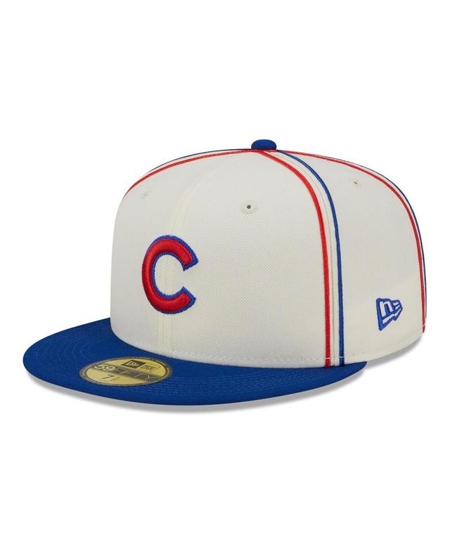 Mens New Era Cream Chicago Cubs Chrome Sutash 59FIFTY Fitted Hat - Cream Product Image