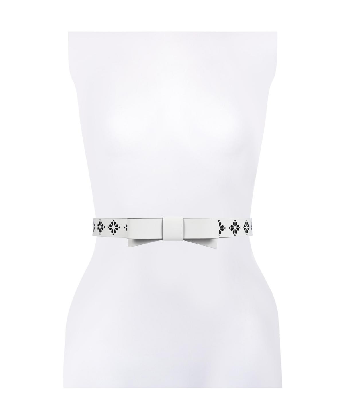 kate spade new york Womens Leather Bow Pant Belt Product Image