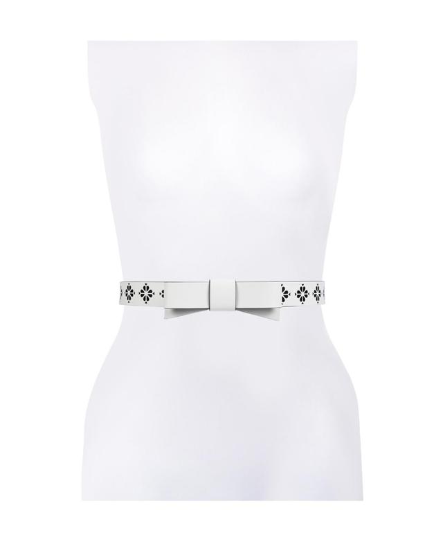 kate spade new york Womens Leather Bow Pant Belt Product Image