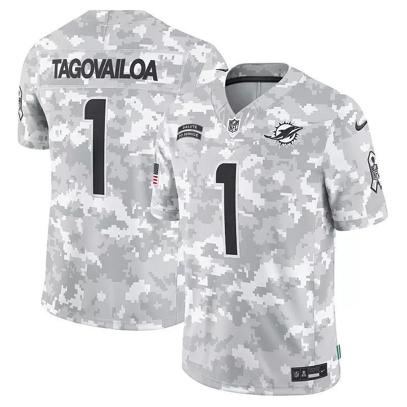 Mens Nike Tua Tagovailoa Arctic Camo Miami Dolphins 2024 Salute to Service Limited Jersey Product Image