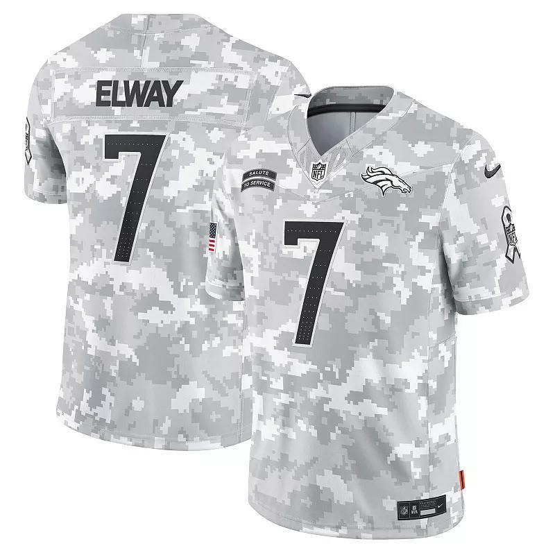 Mens Nike John Elway Arctic Camo Denver Broncos 2024 Salute to Service Retired Player Limited Jersey Product Image