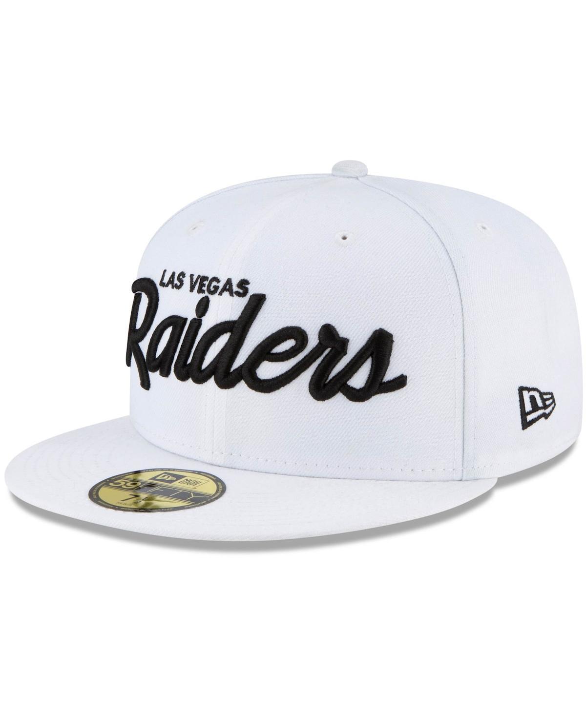 Mens New Era White Las Vegas Raiders Logo Omaha 59Fifty Fitted Hat Product Image