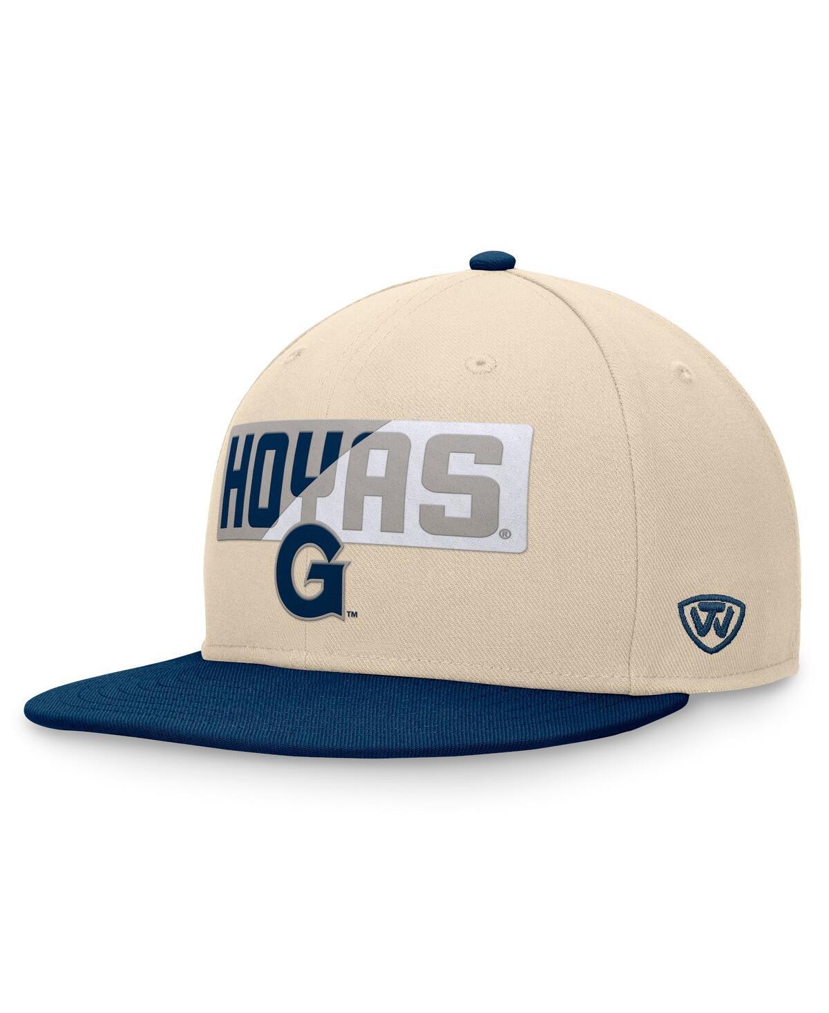 Mens Top of the World Khaki Georgetown Hoyas Goalaso Snapback Hat Product Image