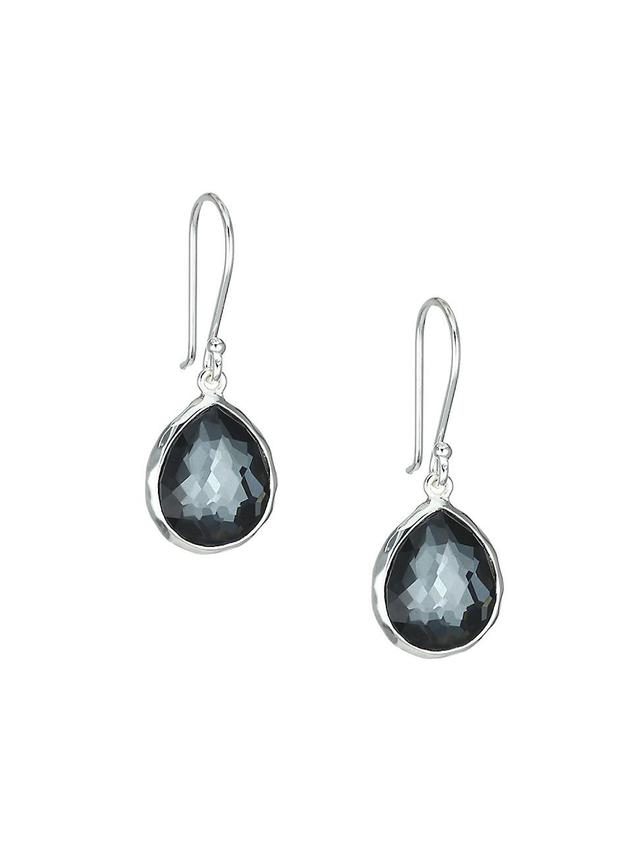 Womens Rock Candy Mini Sterling Silver & Doublet Teardrop Earrings Product Image