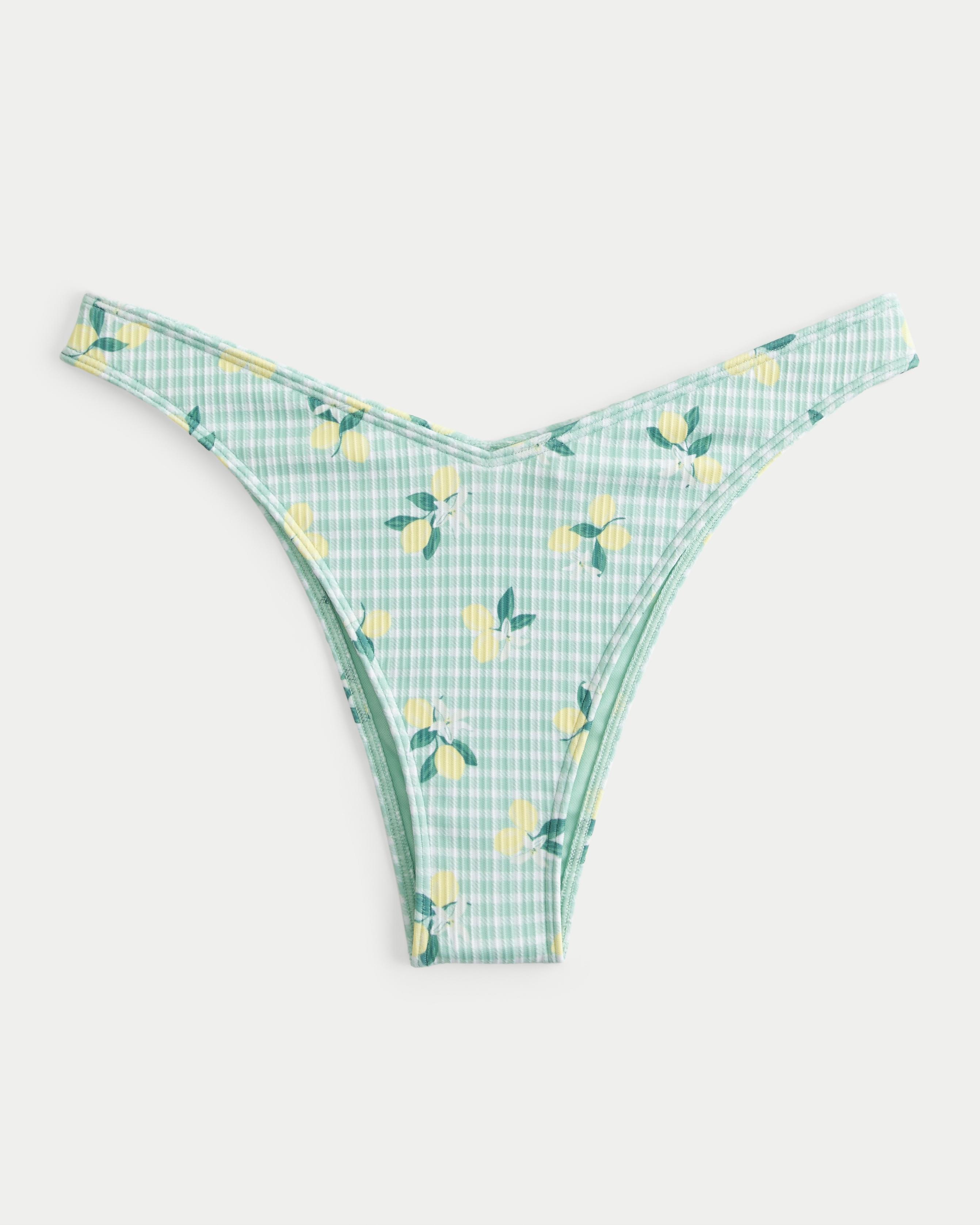 Ribbed High-Leg V-Waist Cheekiest Bikini Bottom Product Image