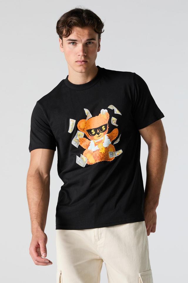 Money Bear Graphic T-Shirt Male Product Image