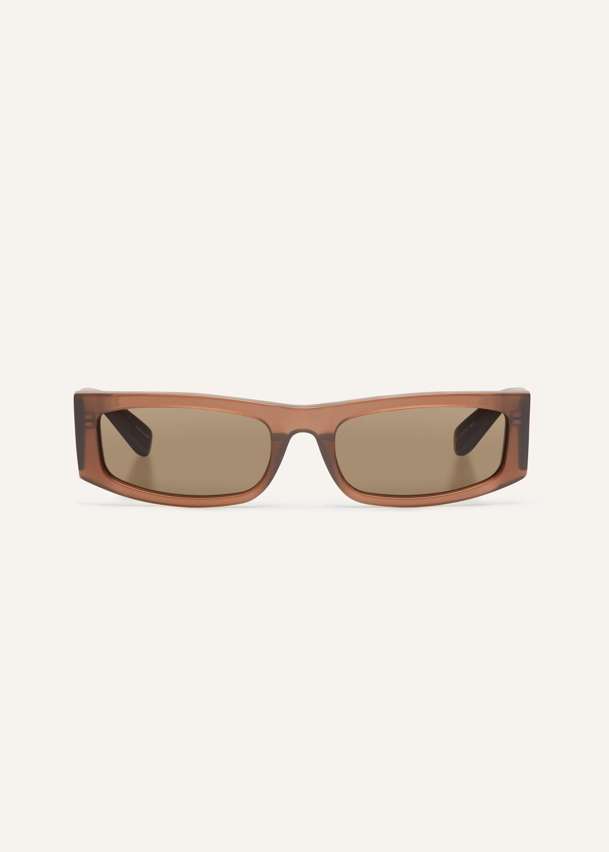 Rectangular sunglasses in brown Product Image