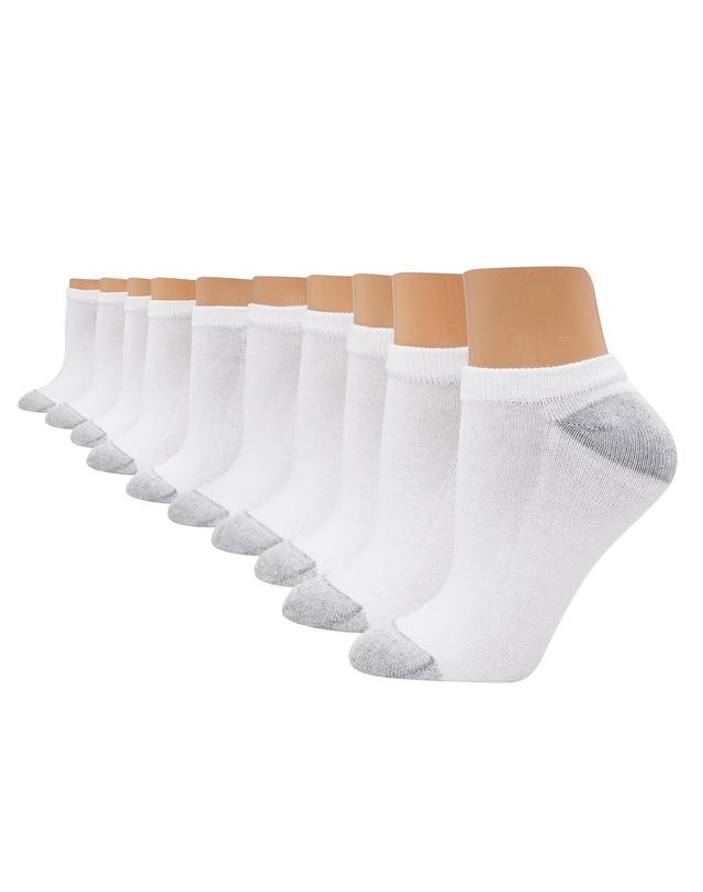 Hanes Womens 10pk Cushioned No Show Socks 5-9 Product Image