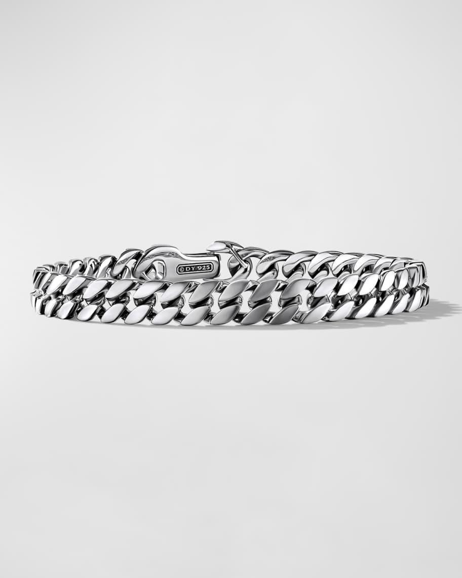 Men's Curb Chain Bracelet in Sterling Silver, 8mm, 5.5"L, Size XS Product Image