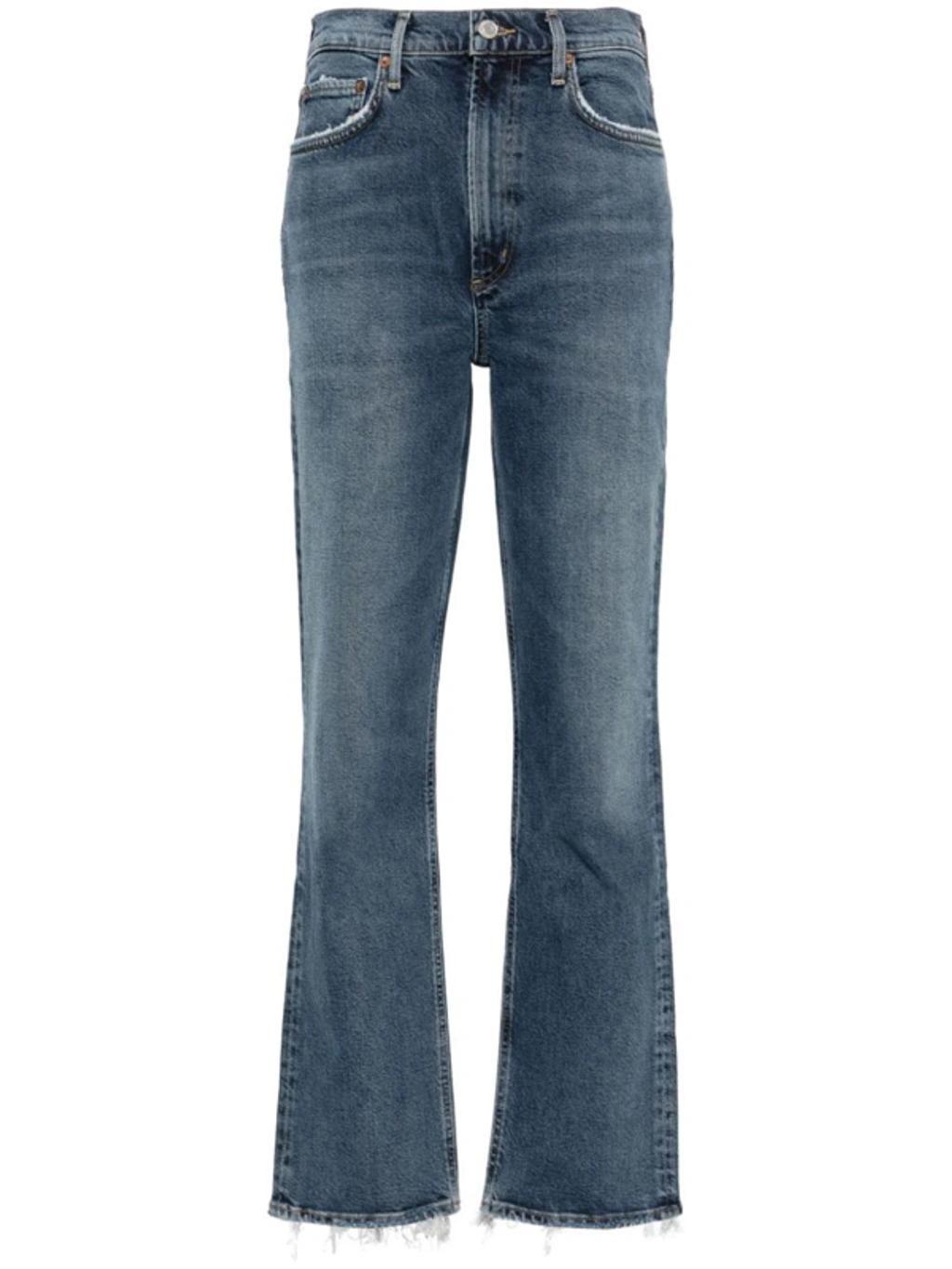 High Rise Stovepipe Jeans In Blue product image