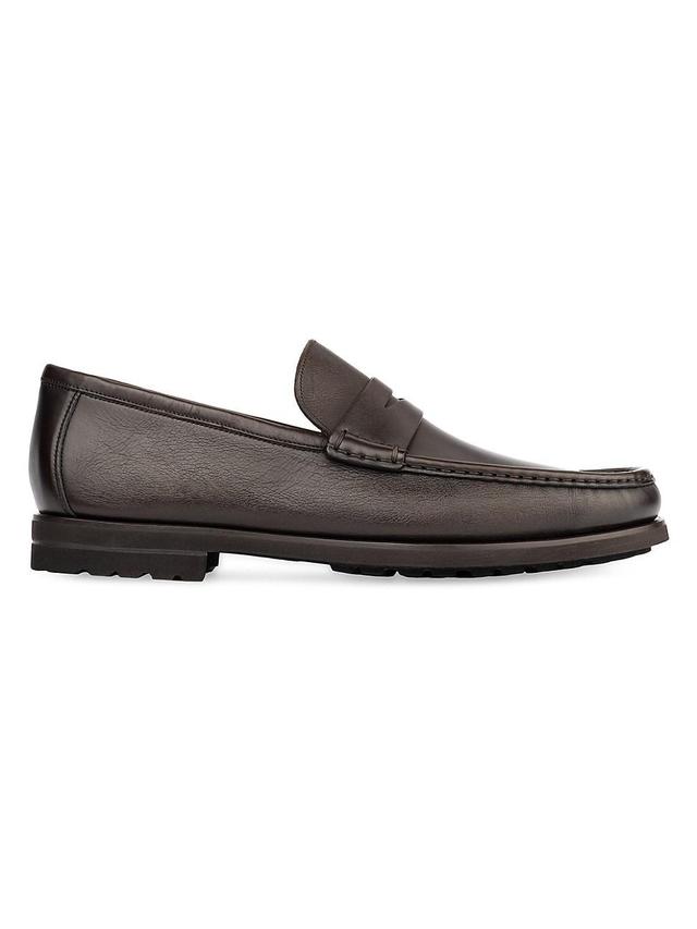 Mens Belfast Leather Penny Loafers Product Image