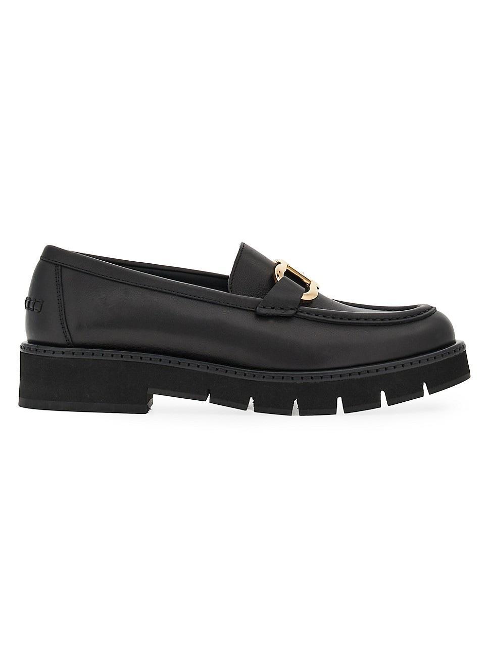 Womens Maryan Leather Lug-Sole Loafers Product Image