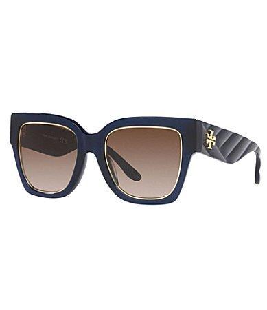 Tory Burch Womens Ty7180u 52mm Navy Square Sunglasses Product Image