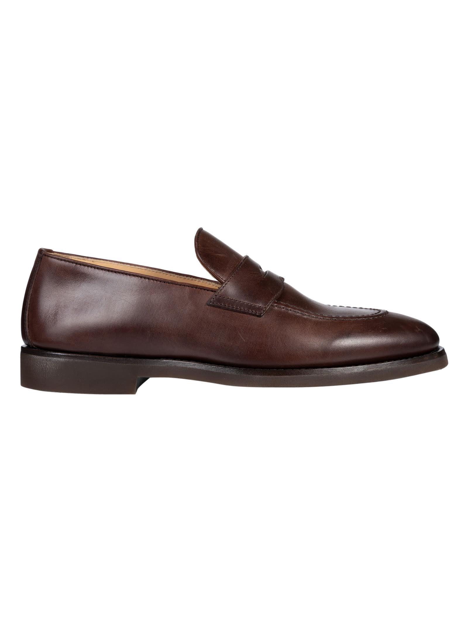 Classic Fitted Slip-on Loafers In Brown Product Image