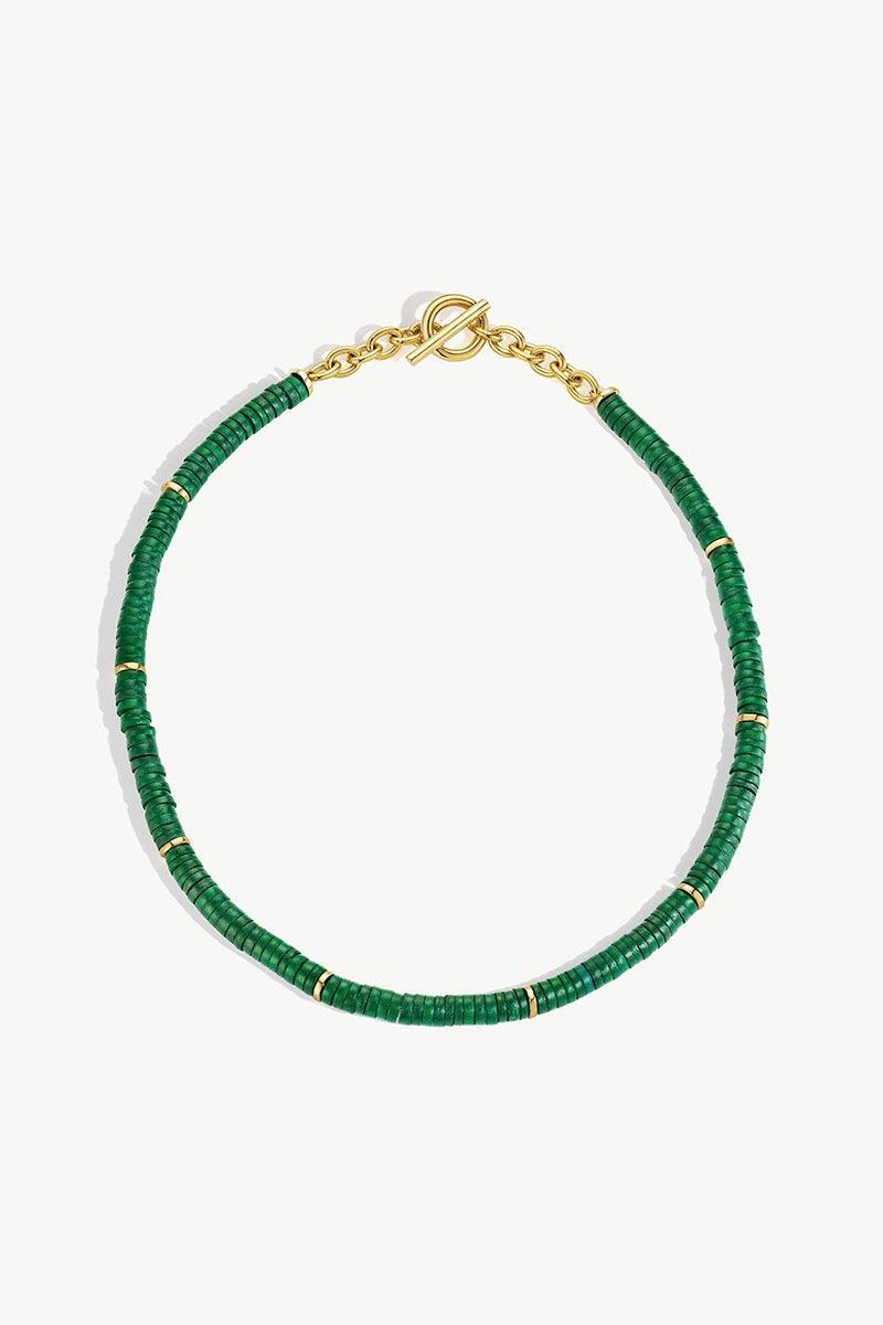 SOKO Karamu Collar Necklace - Green / Gold Product Image