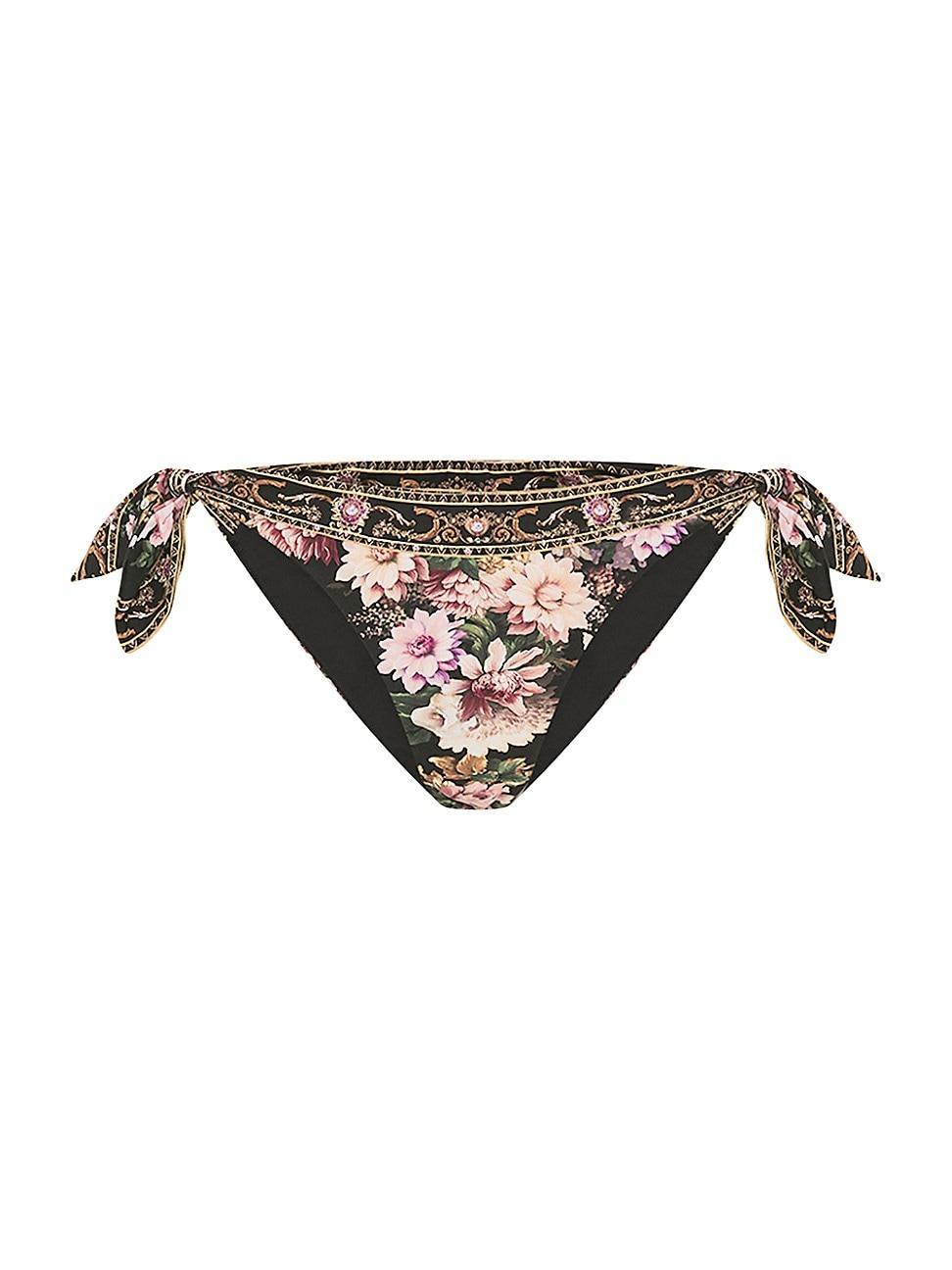 Womens Floral Side-Tie Bikini Bottom Product Image