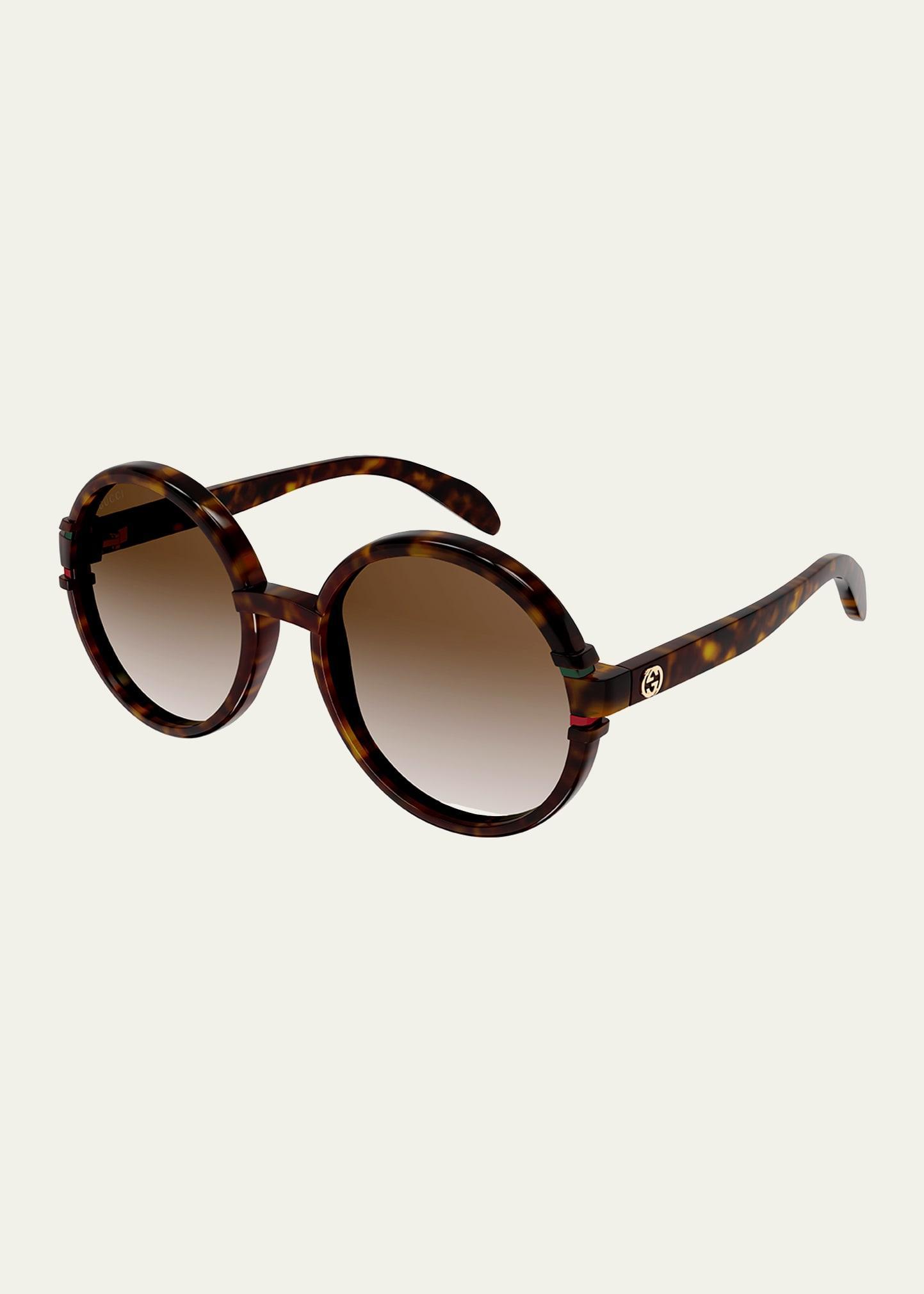 Gucci Womens Gg1067s 58mm Tortoise Round Sunglasses product image