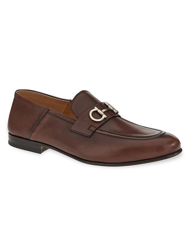 Ferragamo Mens Ginmvit Corsaro Step Down Bit Loafers - Wide Product Image