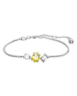 Womens Mesmera Goldtone, Rhodium-Plated & Crystal Mixed Cuts Bracelet Product Image