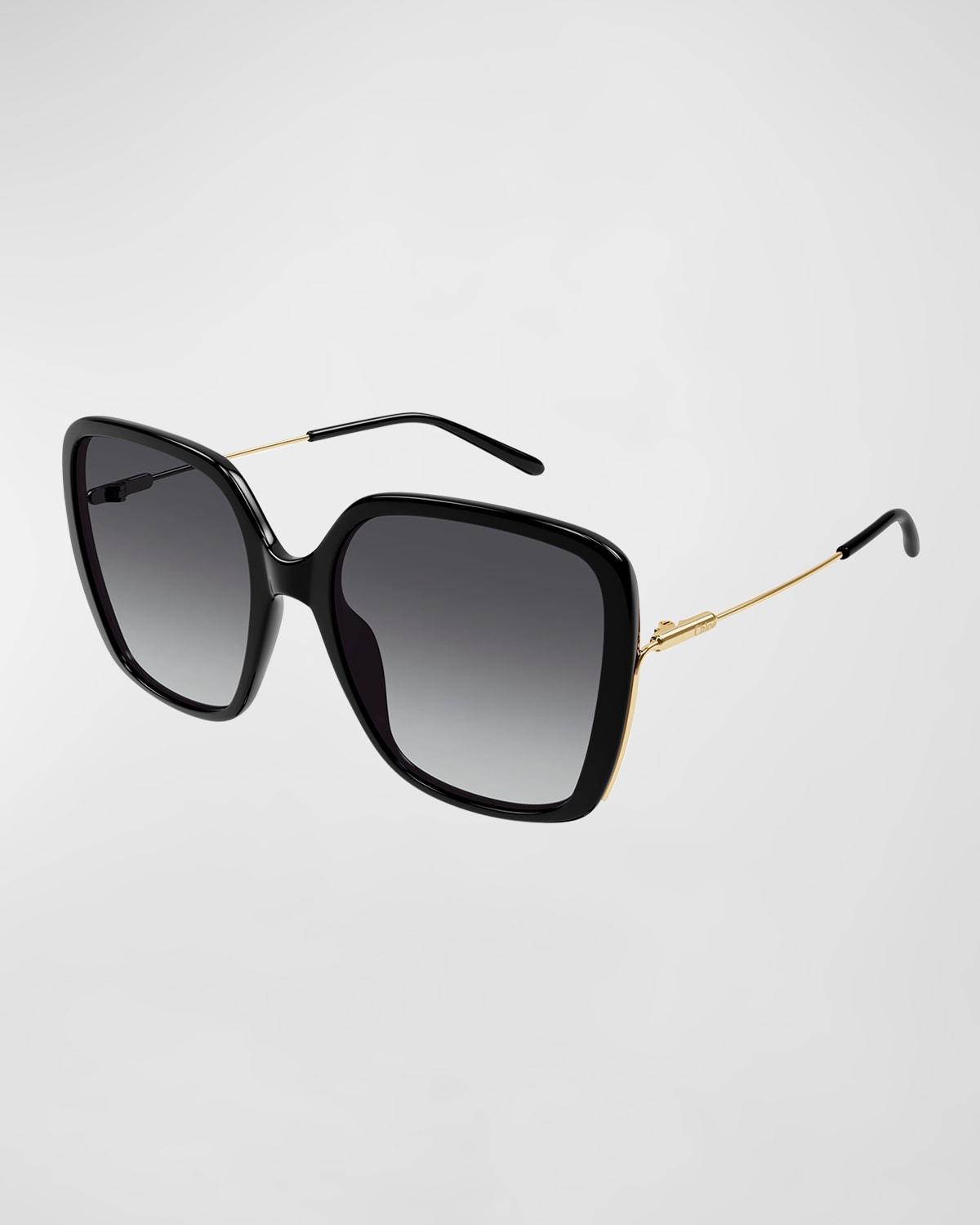 Chlo 57mm Rectangular Sunglasses Product Image