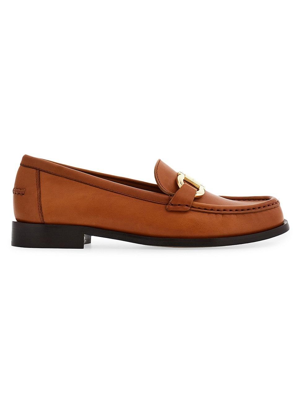 Womens Maryan Gancini Leather Loafers Product Image