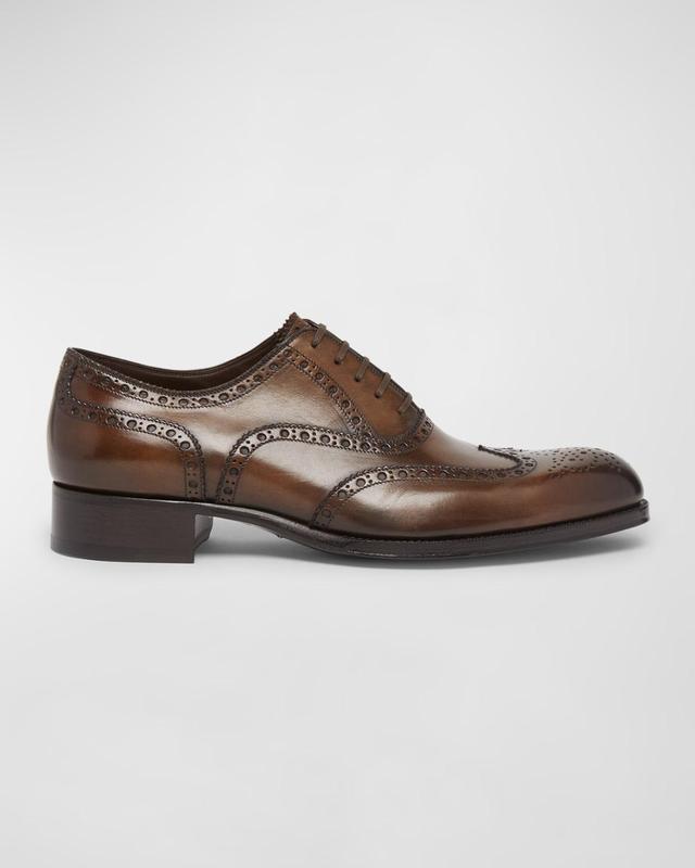 Men's Edgar Leather Wingtip Brogue Derby Shoes Product Image