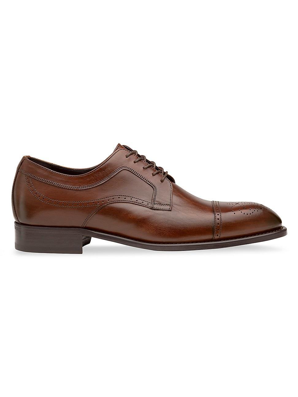 Mens Park Avenue Leather Cap-Toe Oxfords Product Image