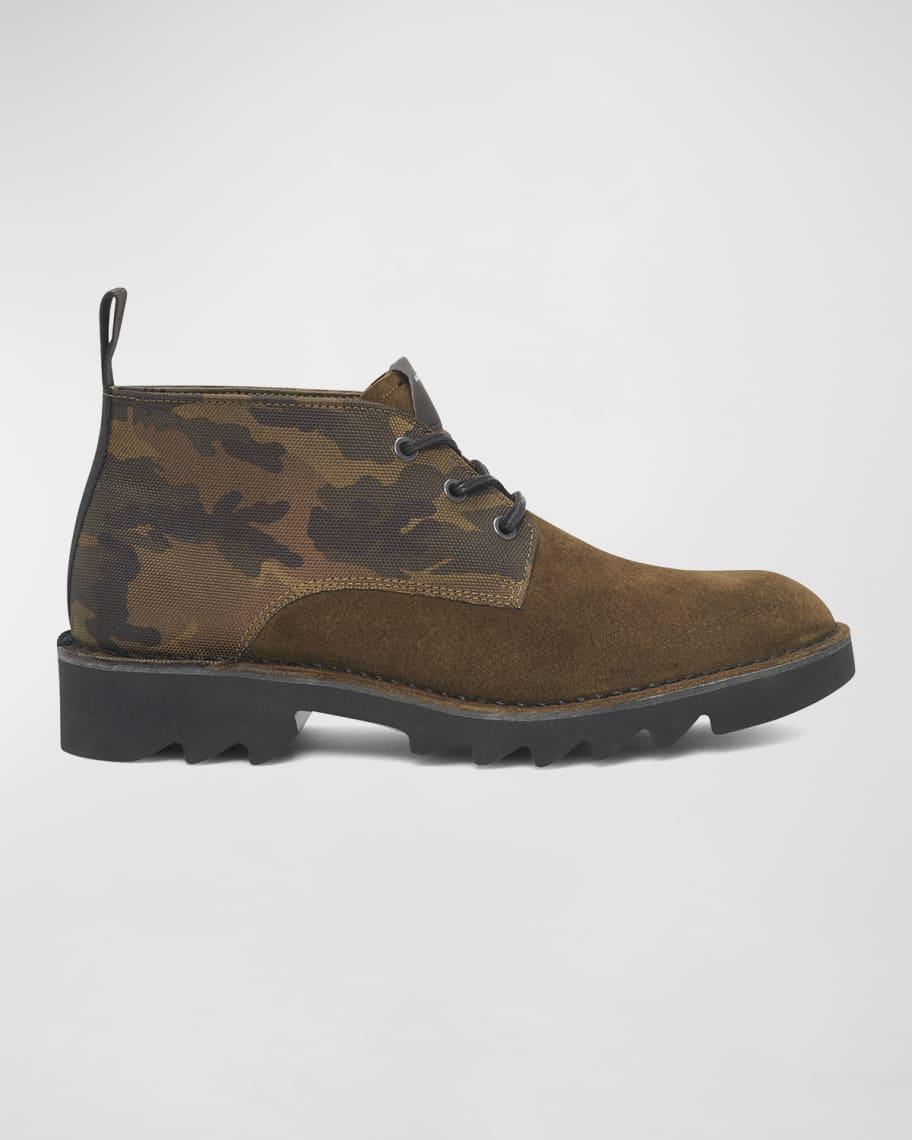 Mens Camo-Print Suede Chukka Boots Product Image