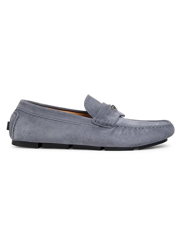 Mens Medusa Leather Driver Loafers Product Image