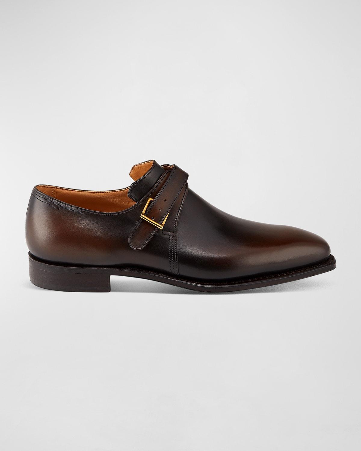 Mens Arca Leather Monk-Strap Loafers Product Image